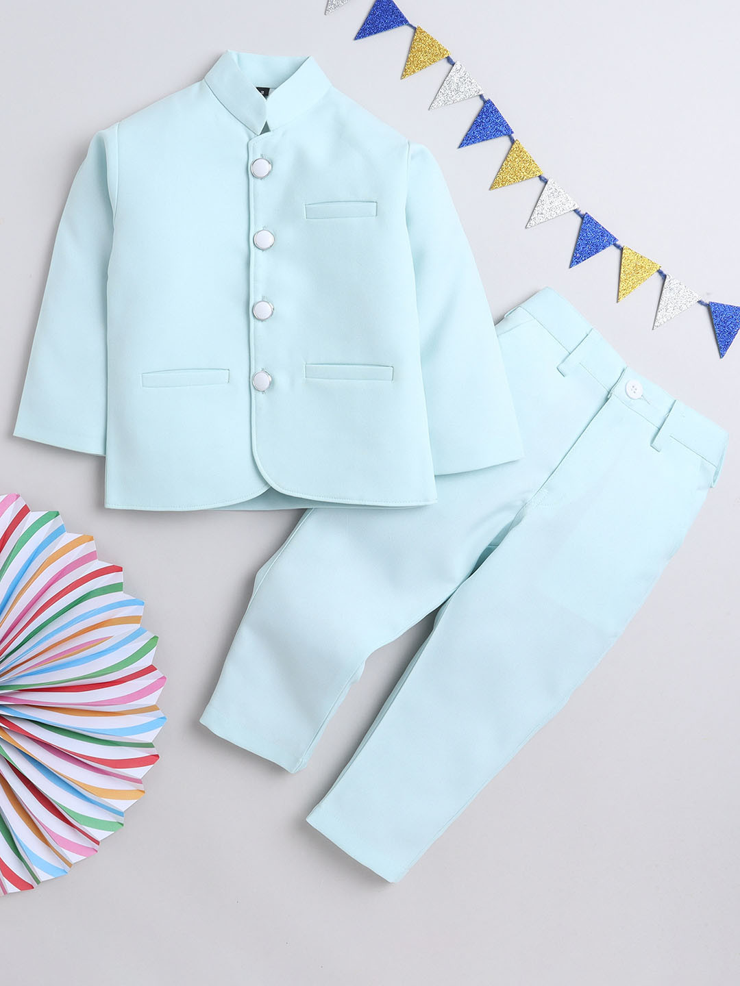 BAESD Infant Boys Bandhgala 2 Piece Suit