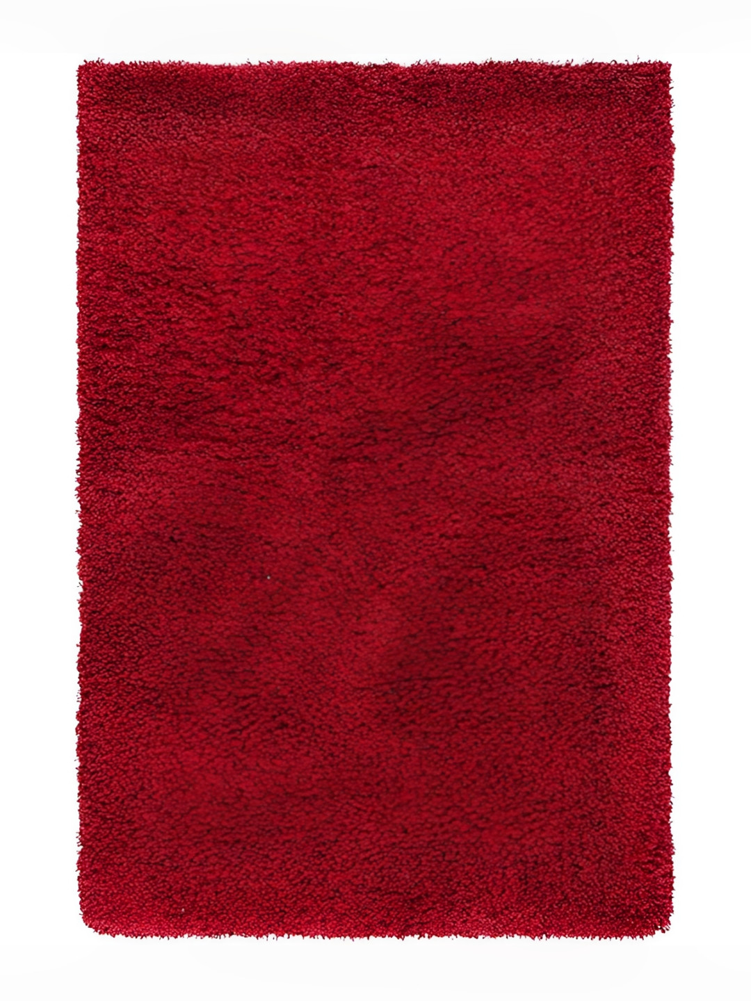 Shopgallery Red Textured Anti Skid Rectangle Shaggy Carpet