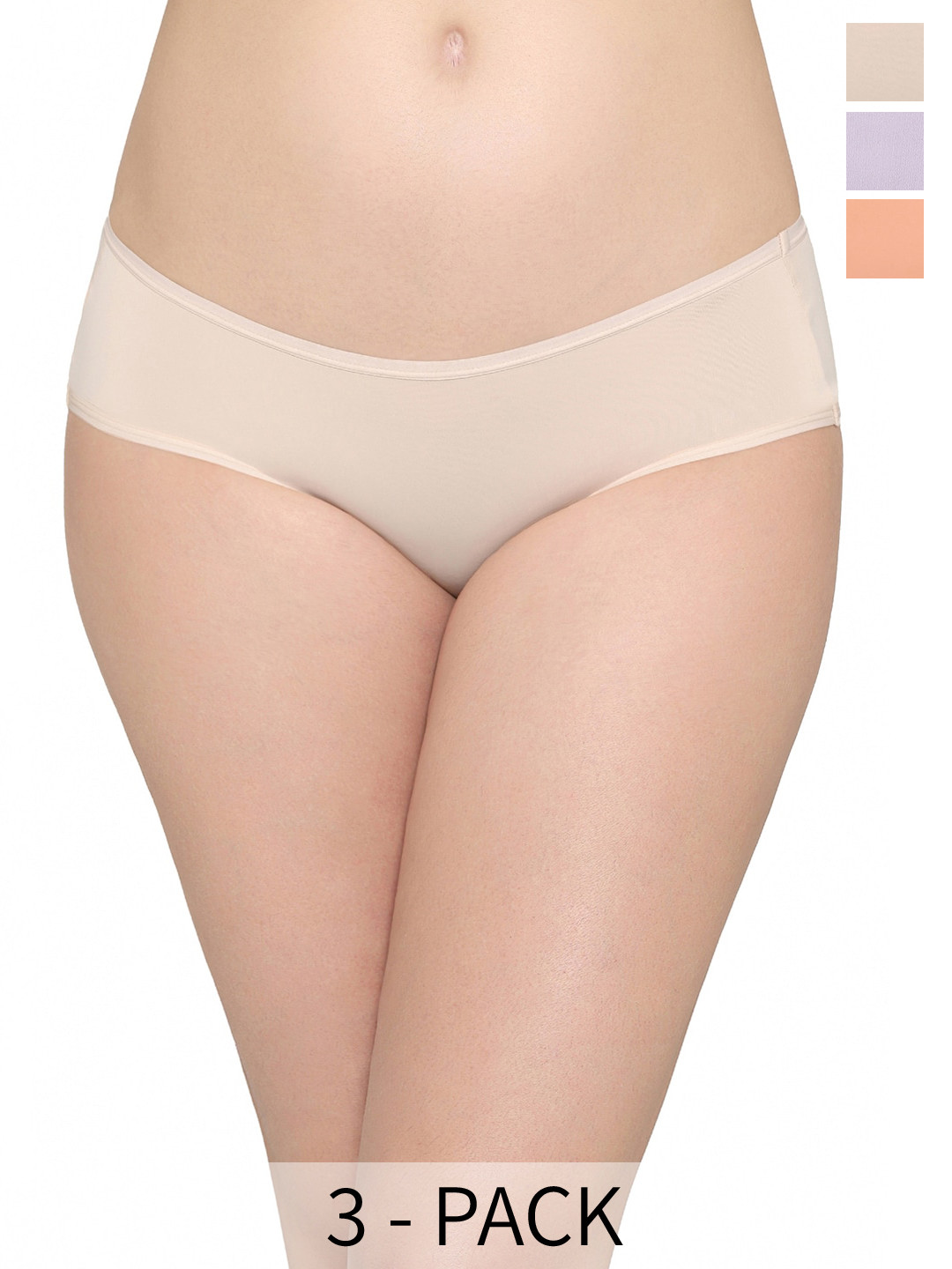 Wacoal Pack Of 3 Quick Dry Low Rise Hipster Briefs-PI03L08