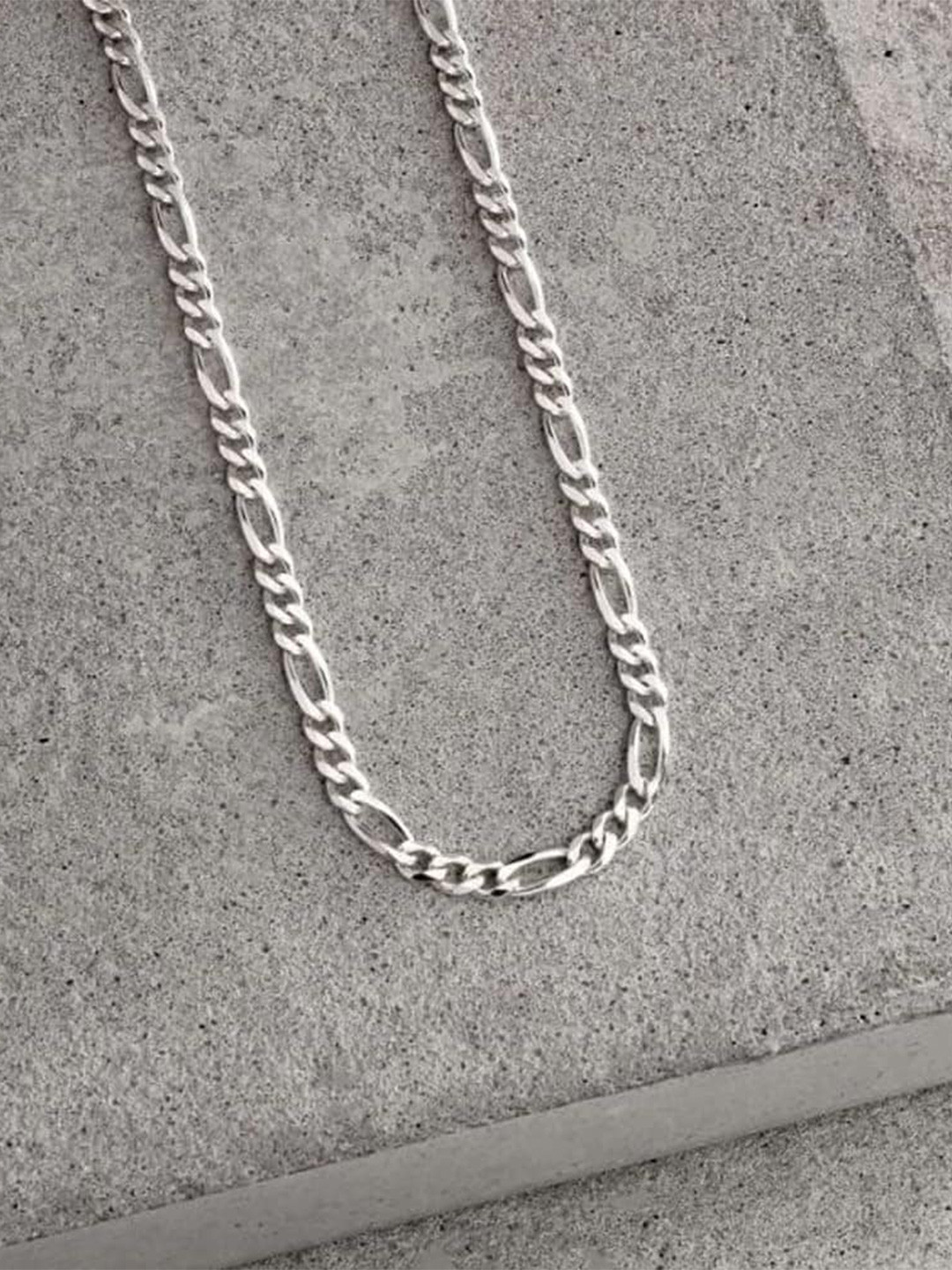 LeCalla Sterling Silver Plated Figaro Link Chain