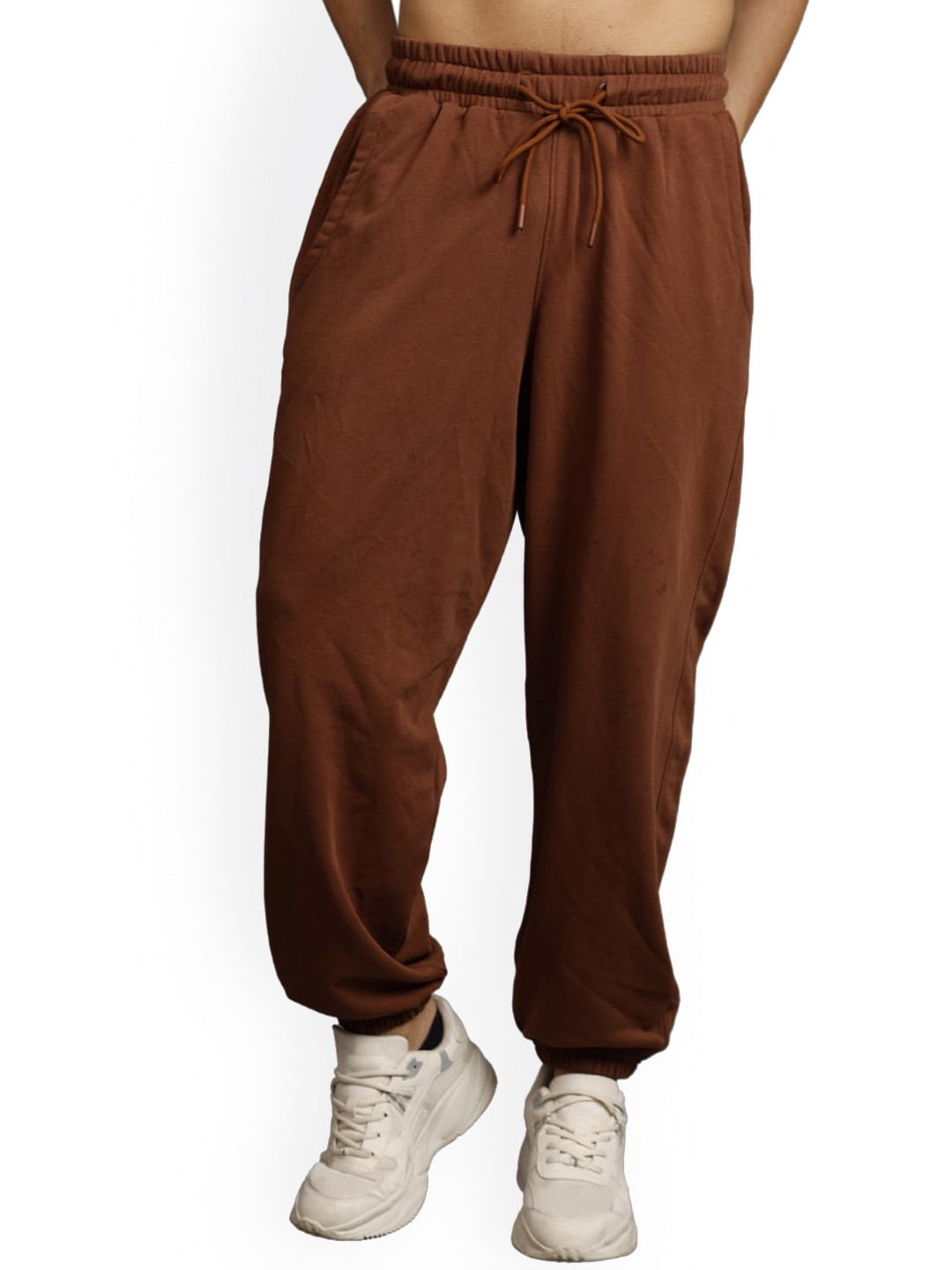 PRONK Men Mid-Rise Loose Fit Cotton Joggers