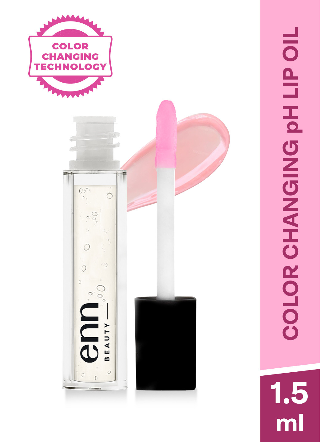ENN Beauty Color Changing Non-Sticky Texture pH Lip & Cheek Oil Gloss with Ghee - 1.5ml
