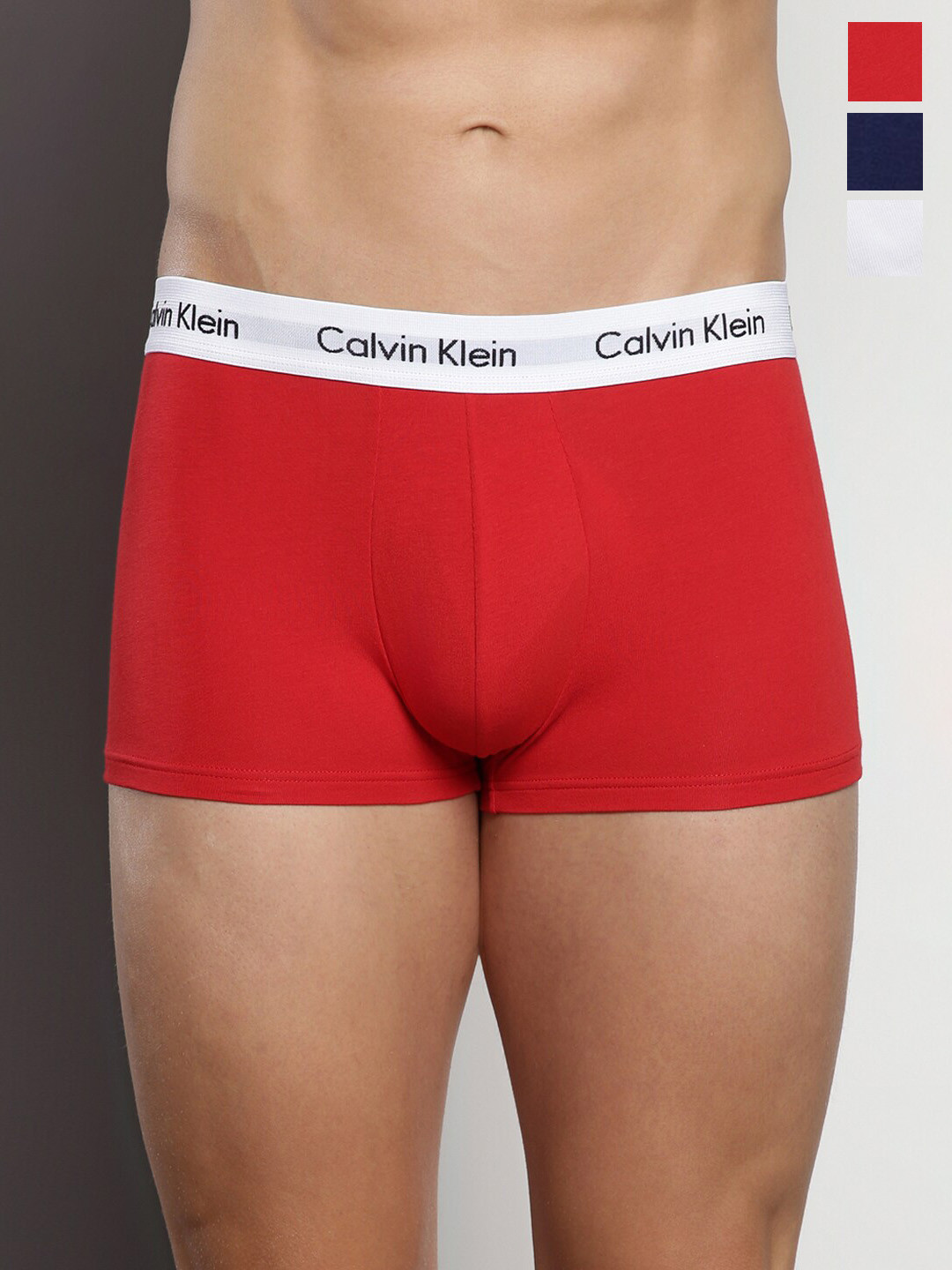 Calvin Klein Underwear Pack Of 3 Solid Mid-Rise Short Trunks P4-U2664I03