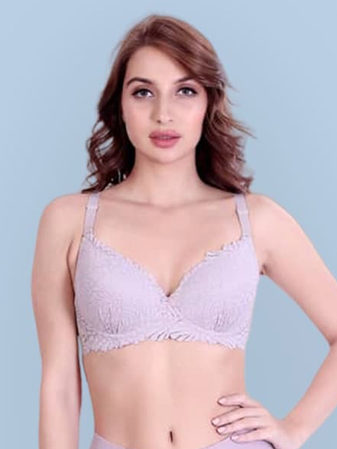 BOLD & BAE Floral Full Coverage Underwired Lightly Padded T-shirt Bra With All Day Comfort