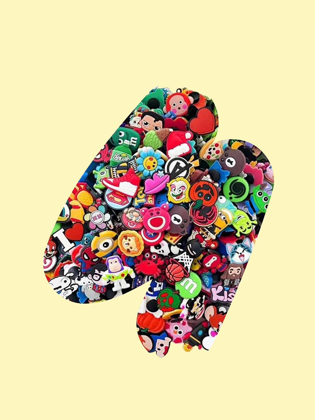 Pinapes Unisex Set Of 6 Long Lasting Jibbitz Shoe Charms