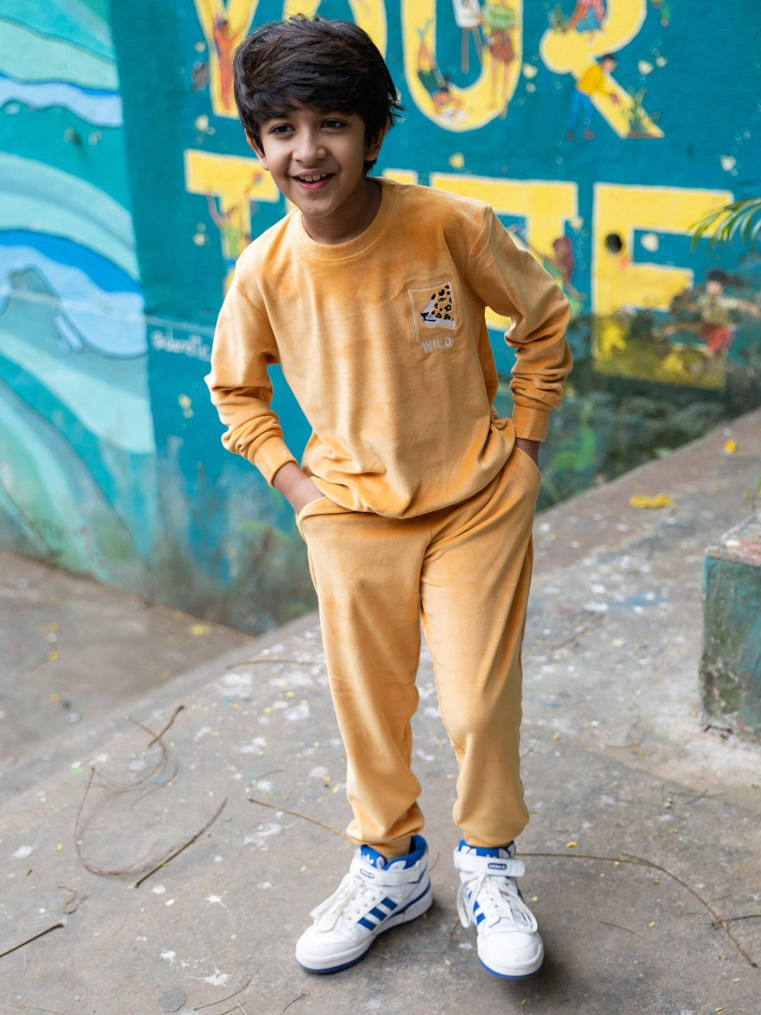 Nap Chief Kids Yellow Wild Velvet Clothing Set