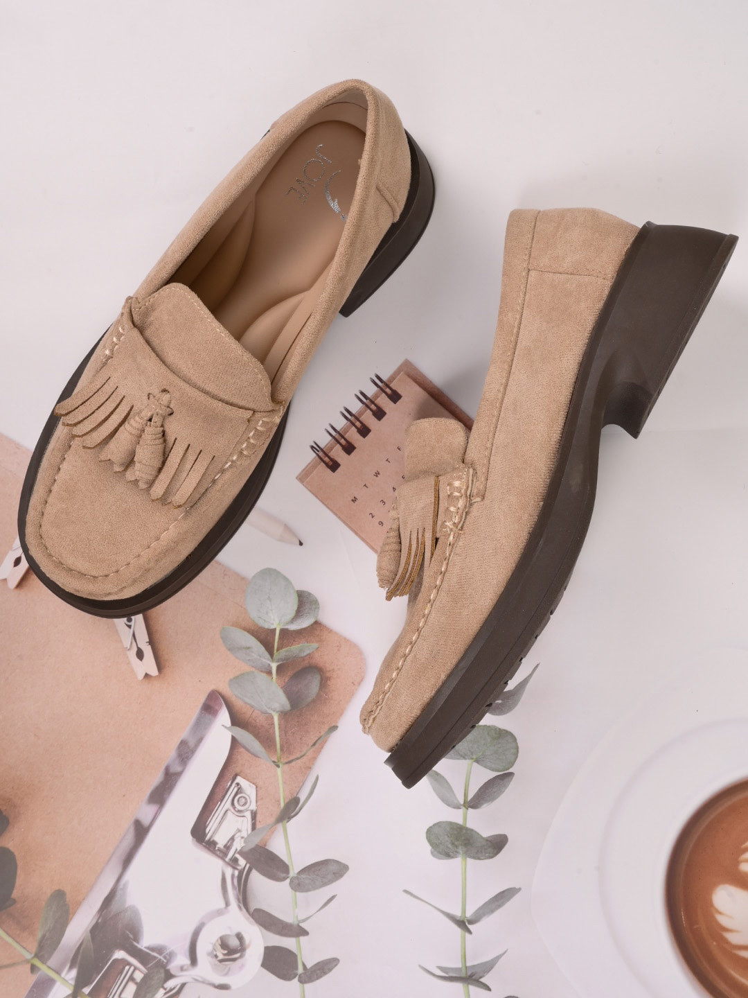 Jove Women Round Toe Tassels Loafers