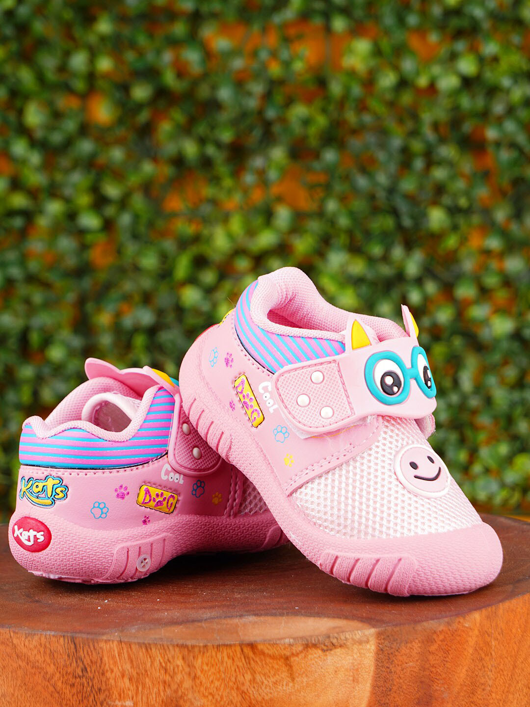 KATS Unisex Kids Printed Musical Mesh Velcro Sneakers