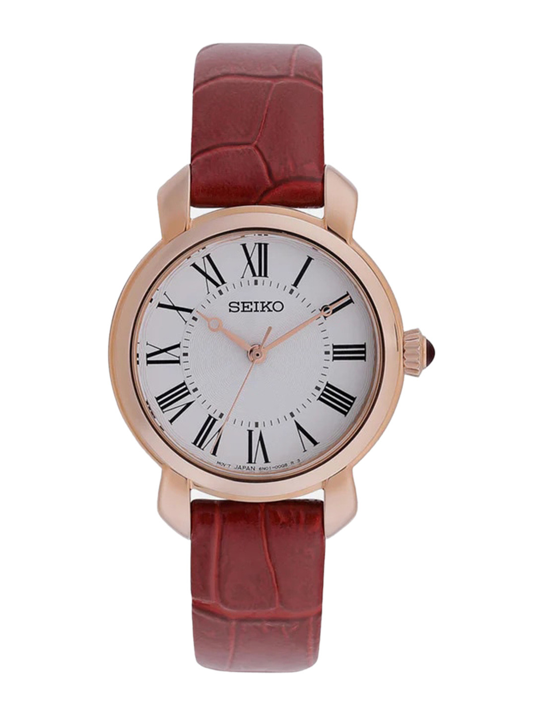 SEIKO Women Textured Straps Analogue Automatic Motion Powered Watch SUR496P1