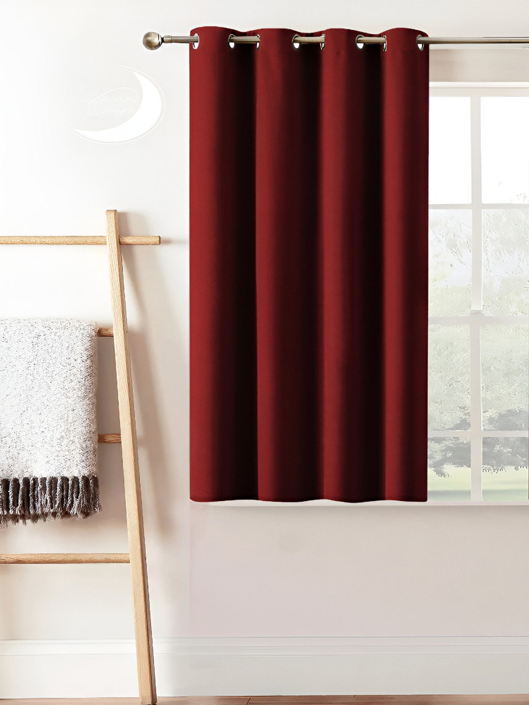 Lunar Days 1 Piece  Black Out window 5ft Curtain