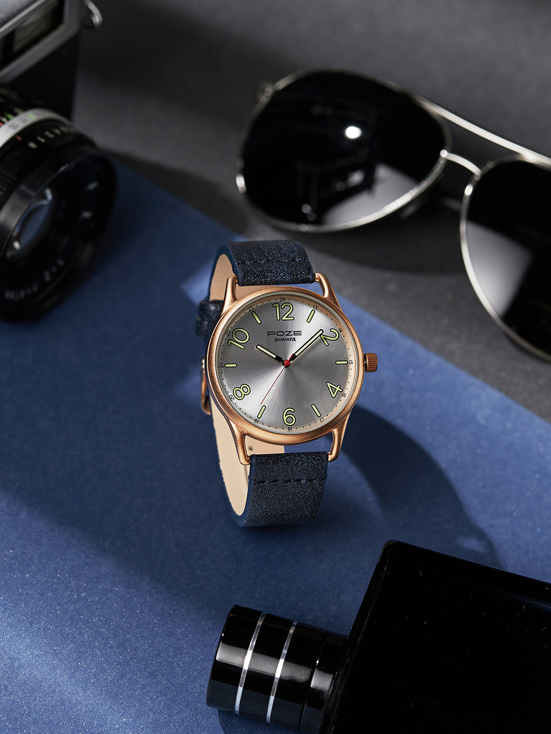 Sonata Poze Men Leather Straps Analogue Watch SP70014WL01W