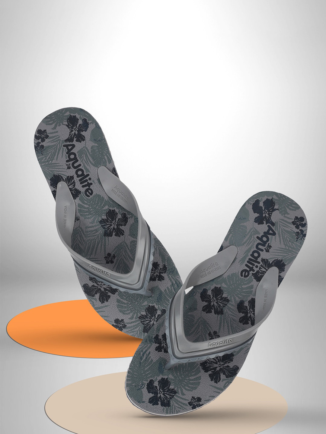 Aqualite Women Printed Rubber Thong Flip-Flops