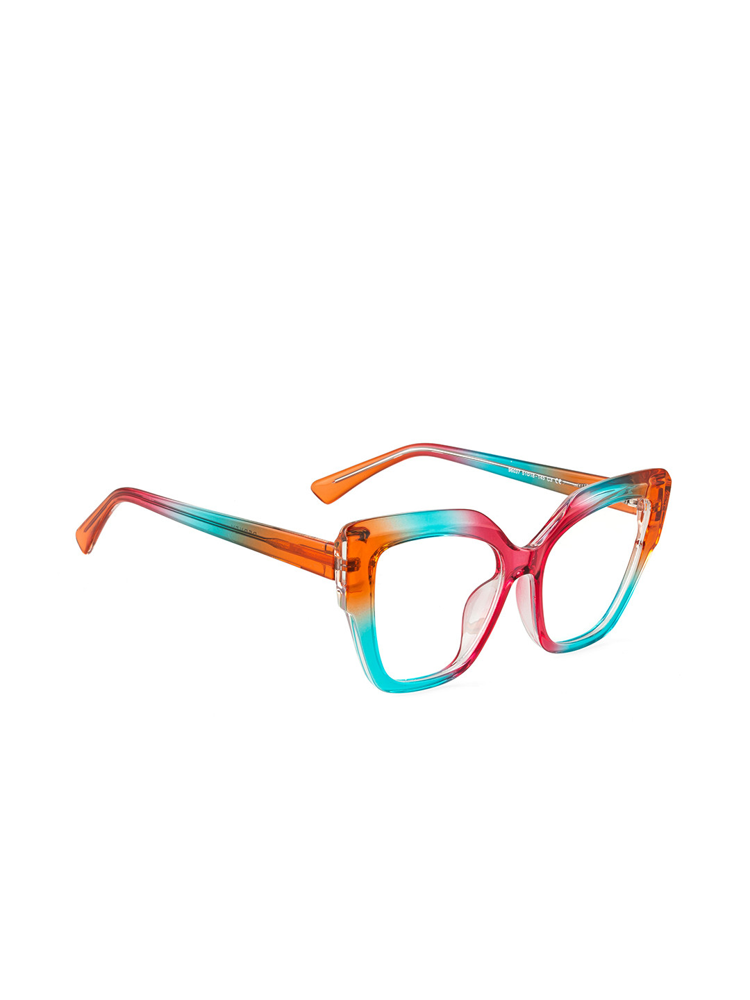 PERKEY Women Full Rim Blue Light Blocking Cat Eye Spectacles Frames OPTL001-C3