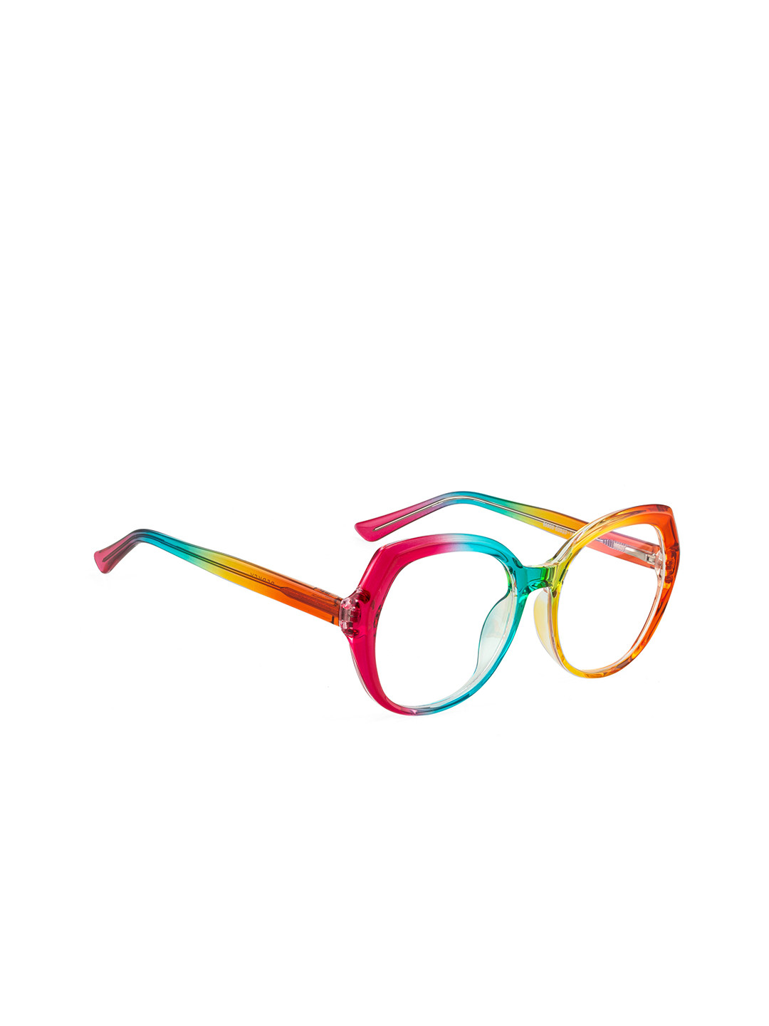 PERKEY Women Colourblocked Full Rim Blue Cut Oval Frames OPTL004-C2