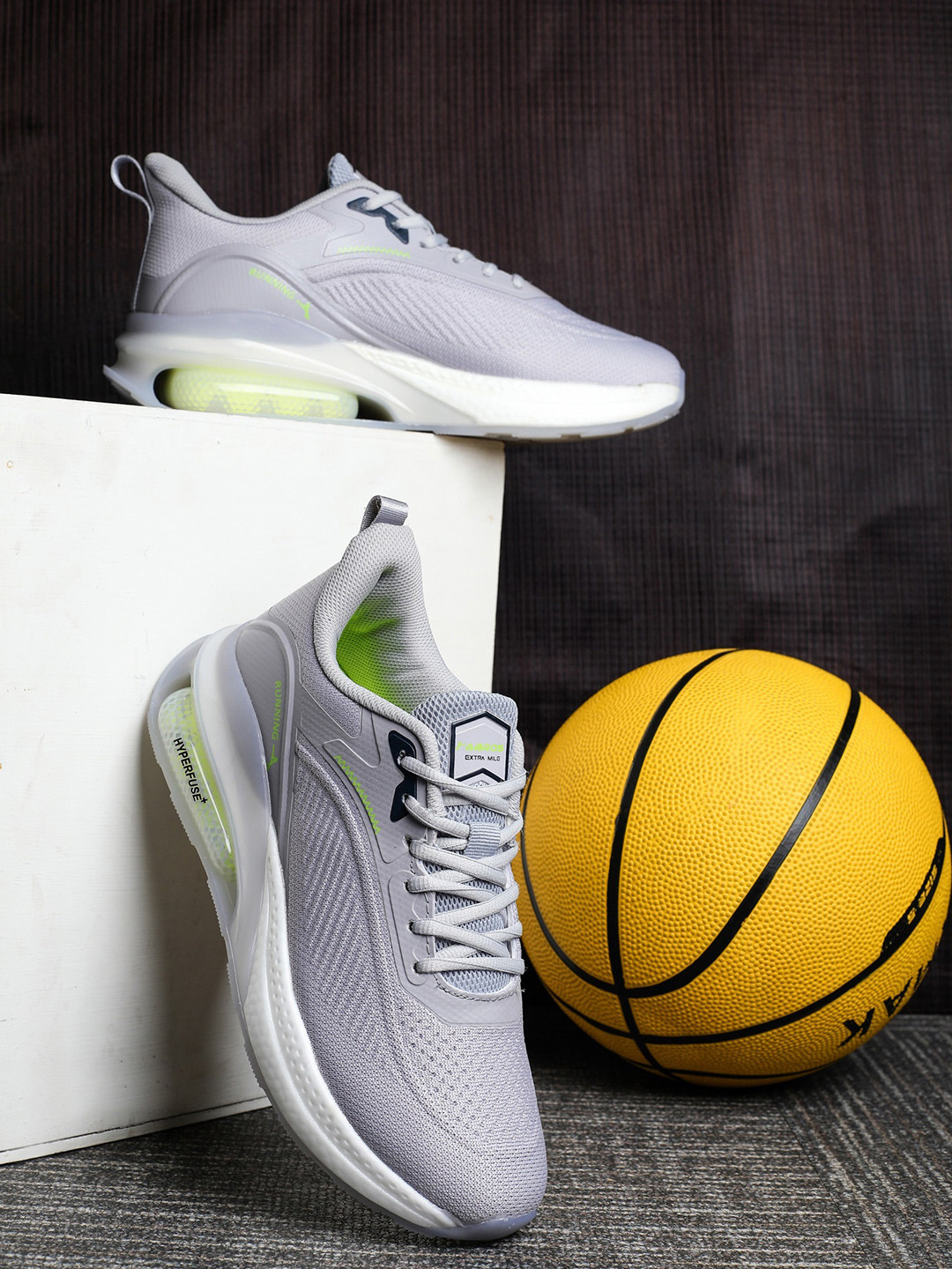 ABROS Men Hyper Beads Lace Up Mesh Running Shoes