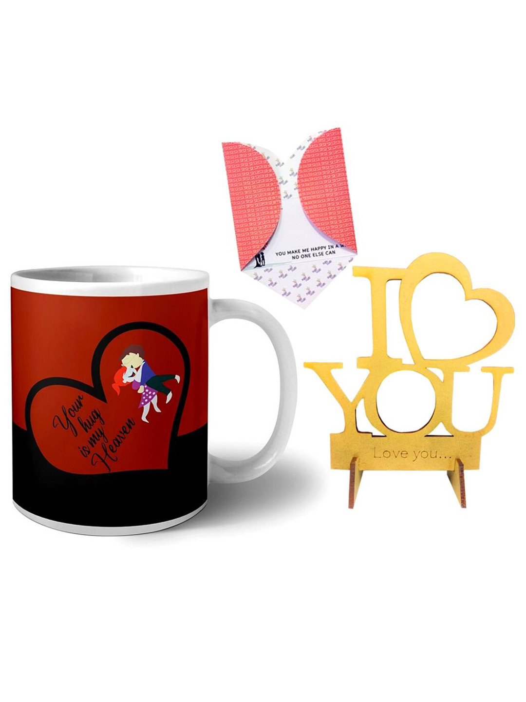 Phirki Studio Studio Pottery White Typography Ceramic Handmade 3 Piece Mugs-325ml