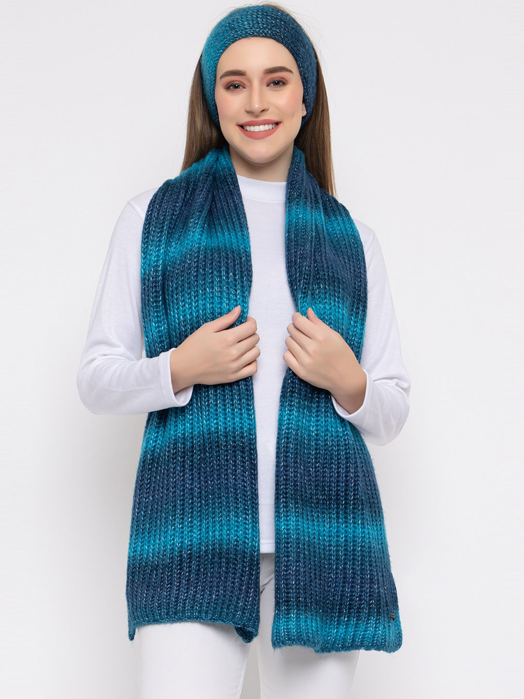 513 Pack of 2 Self Designed Acrylic Muffler & Head Band