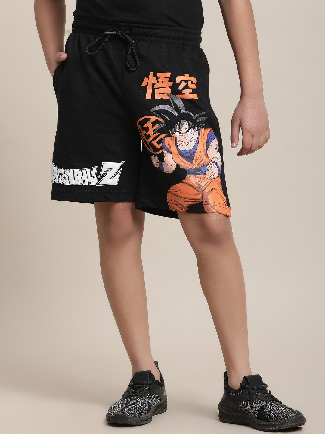 Kids Ville Boys Dragon Ball Z Printed Regular Fit Shorts