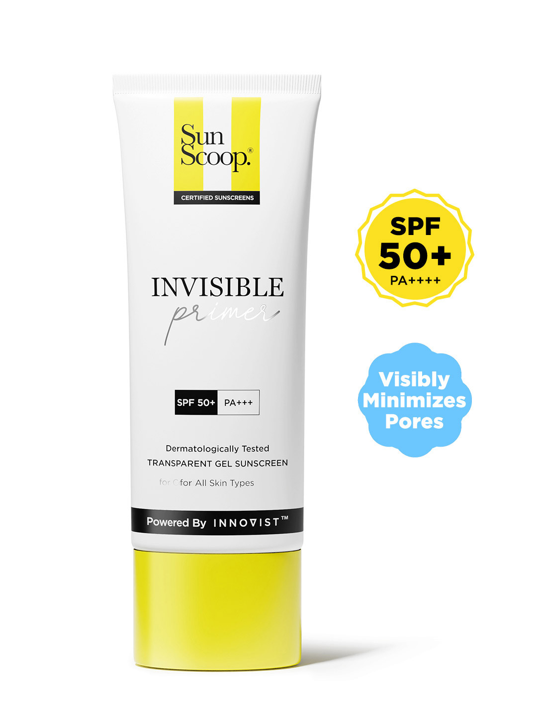 SunScoop Invisible Primer SPF50 PA+++ Transparent Gel Sunscreen with Rice Extract - 45 g