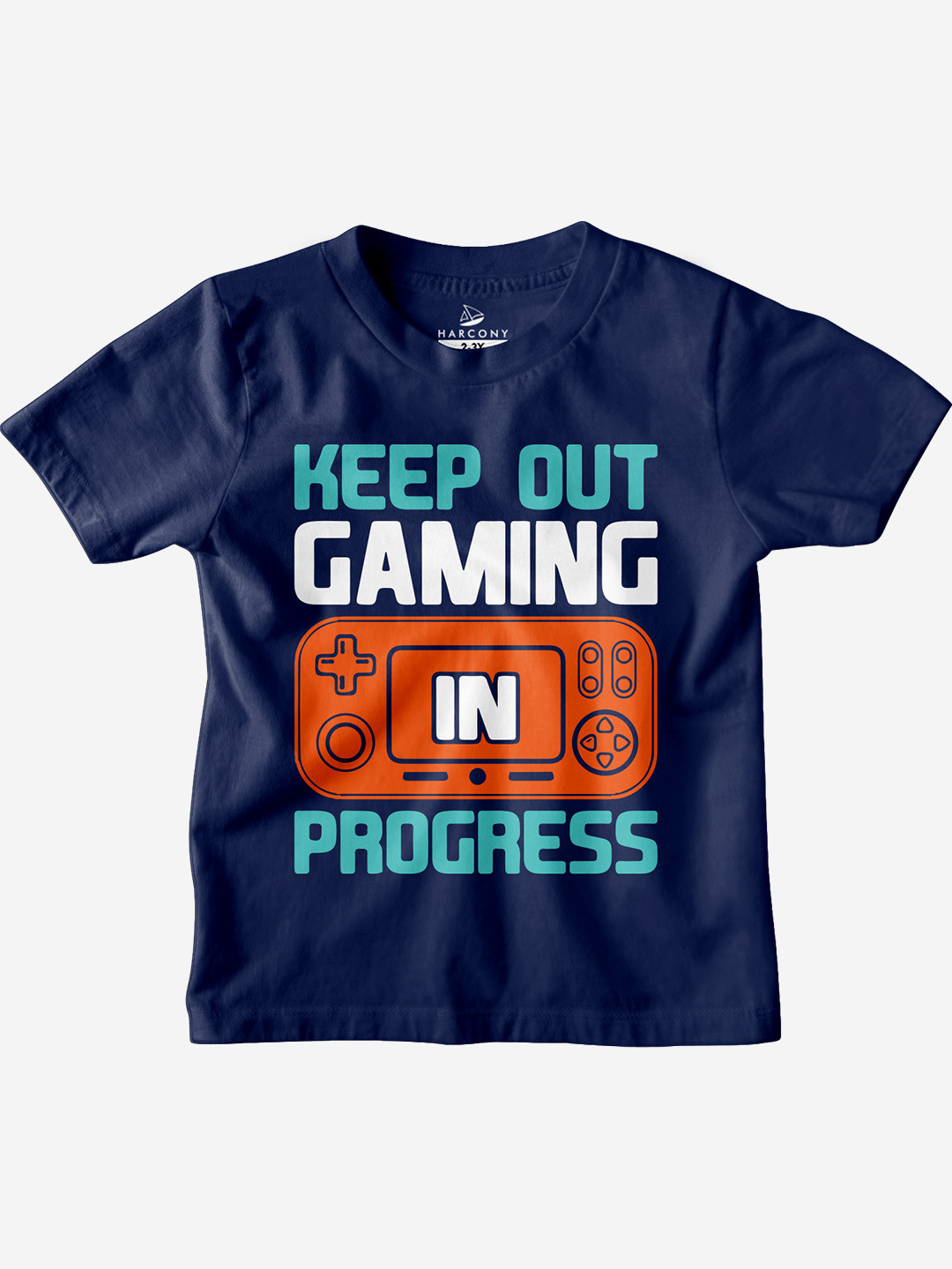 HARCONY Boys Typography Printed Round Neck Cotton T-shirt