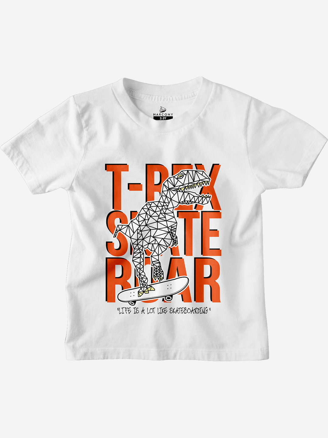 HARCONY Boys Typography Printed Cotton T-shirt