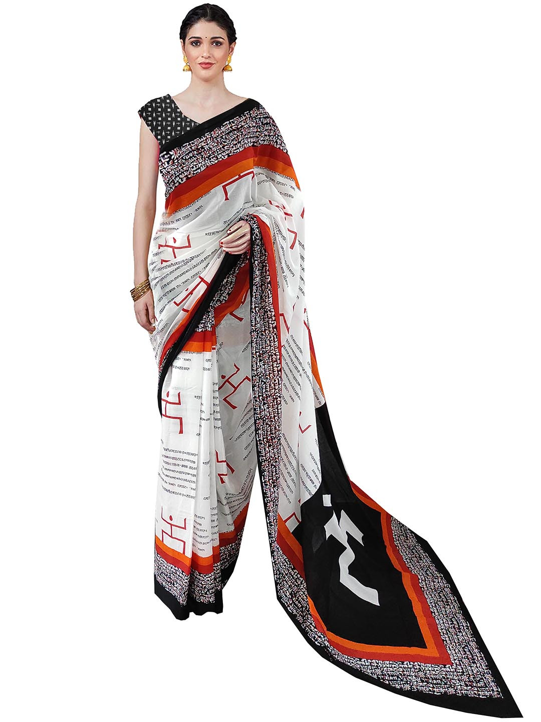 Sanganeri Print Batik Pure Cotton Bagru Saree
