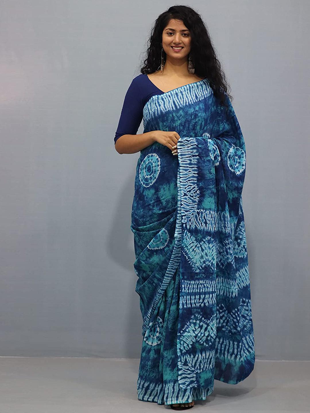 Sanganeri Print Batik Print Pure Cotton Block Print Saree