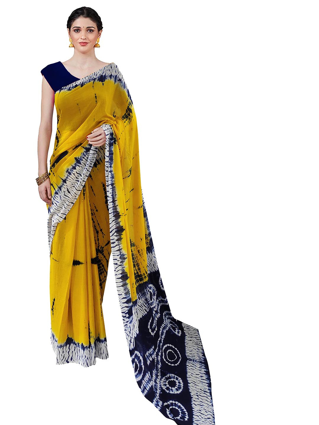 Sanganeri Print Batik Pure Cotton Block Print Saree