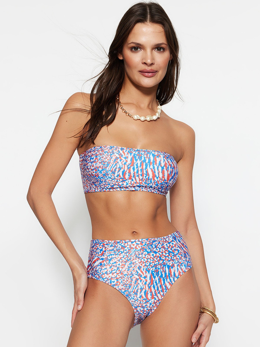 Trendyol Printed Bra Panty Lingerie Set