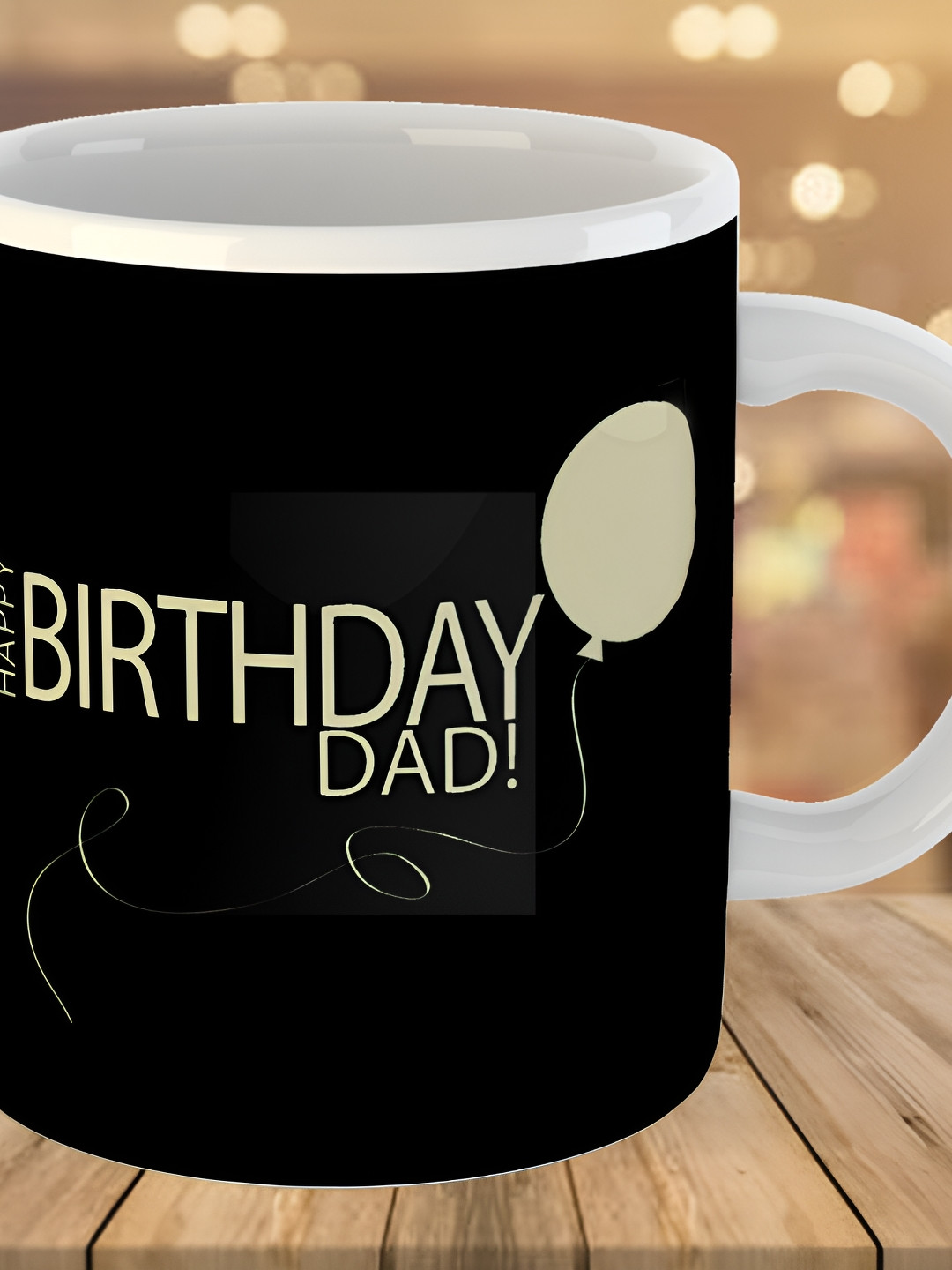 Keviv Black & Yellow Text or Slogans Printed Ceramic Glossy Mug 325 ml