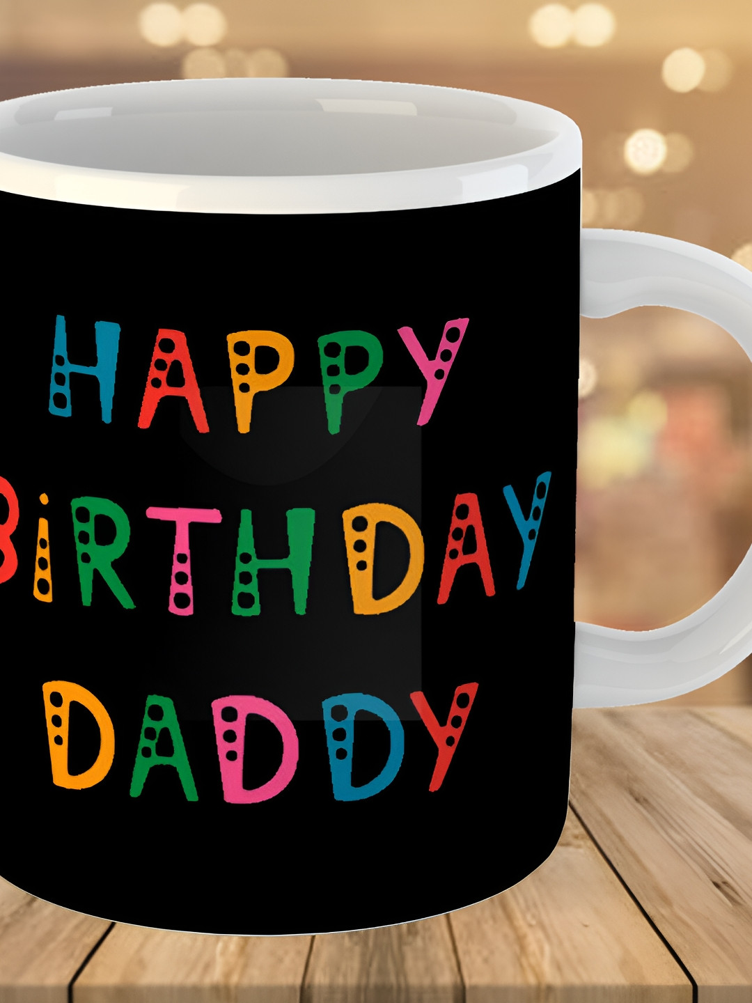Keviv Black & Pink Text or Slogans Printed Ceramic Glossy Mug 325 ml