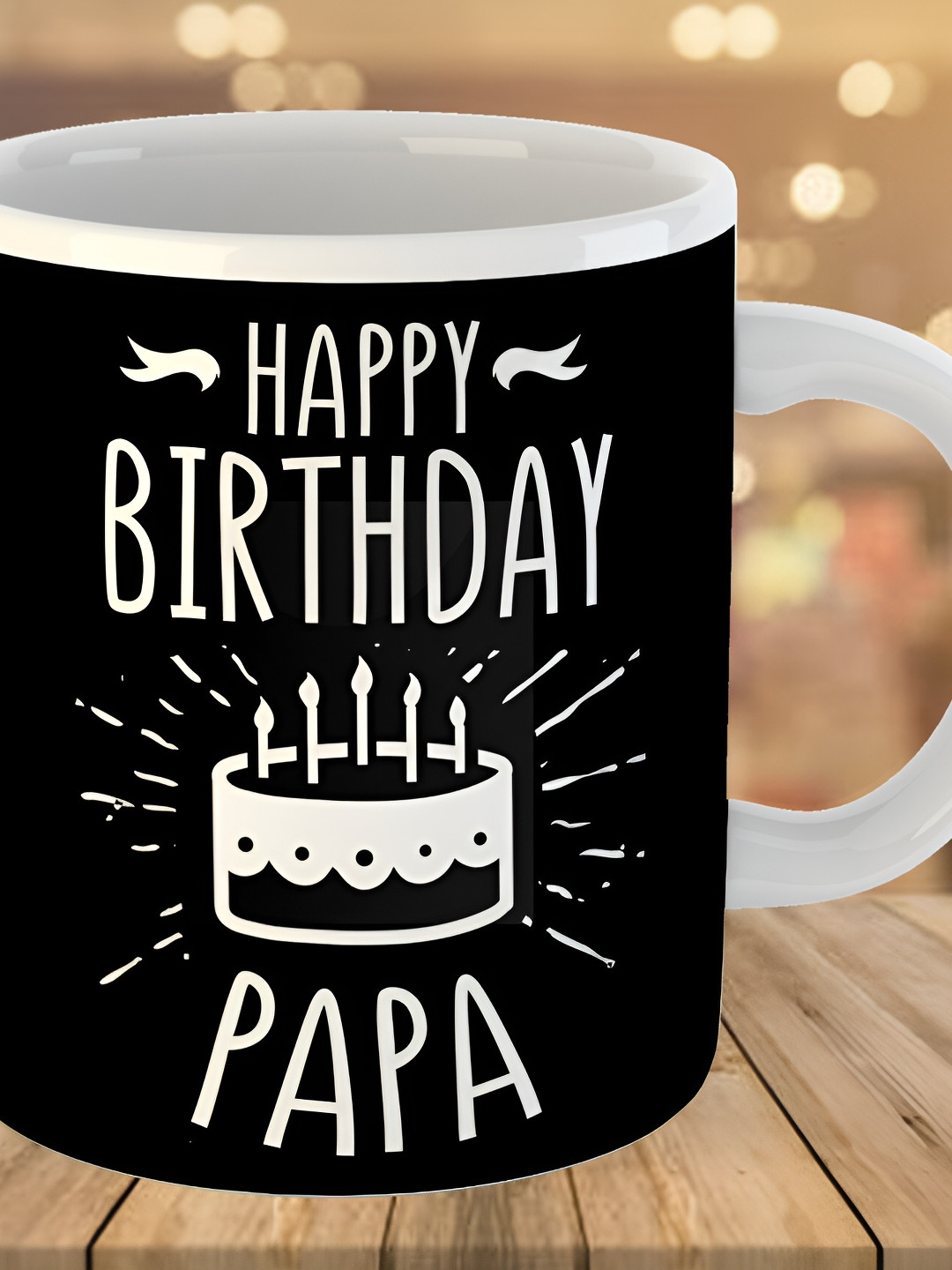 Keviv Black & White Text or Slogans Printed Ceramic Glossy Mugs 325 ml