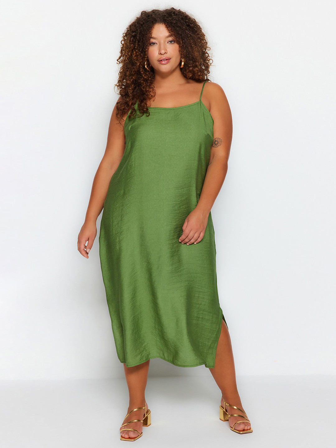 Trendyol Plus Size A-Line Midi Dress