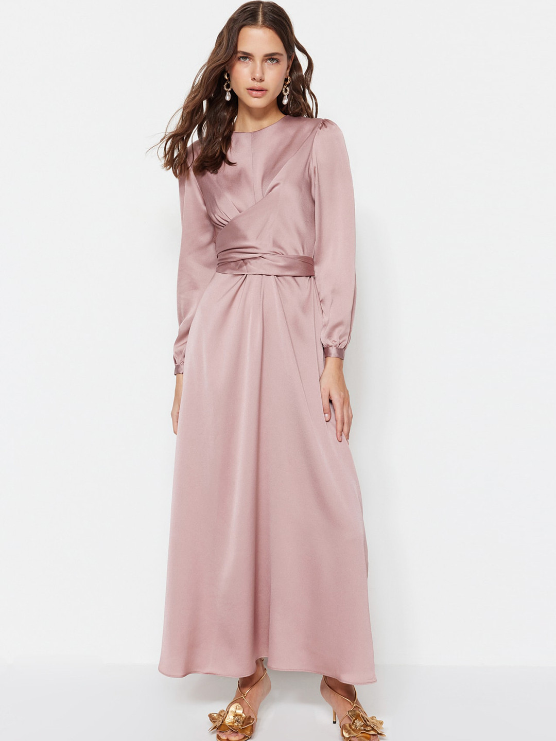 Trendyol High Neck Maxi Dress