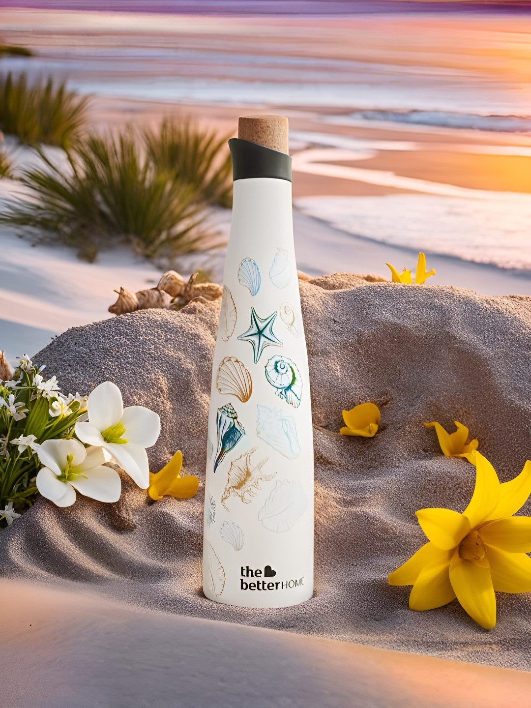 The Better Home White Conversational Stainless Steel Spill Proof Water Bottle - 500ml
