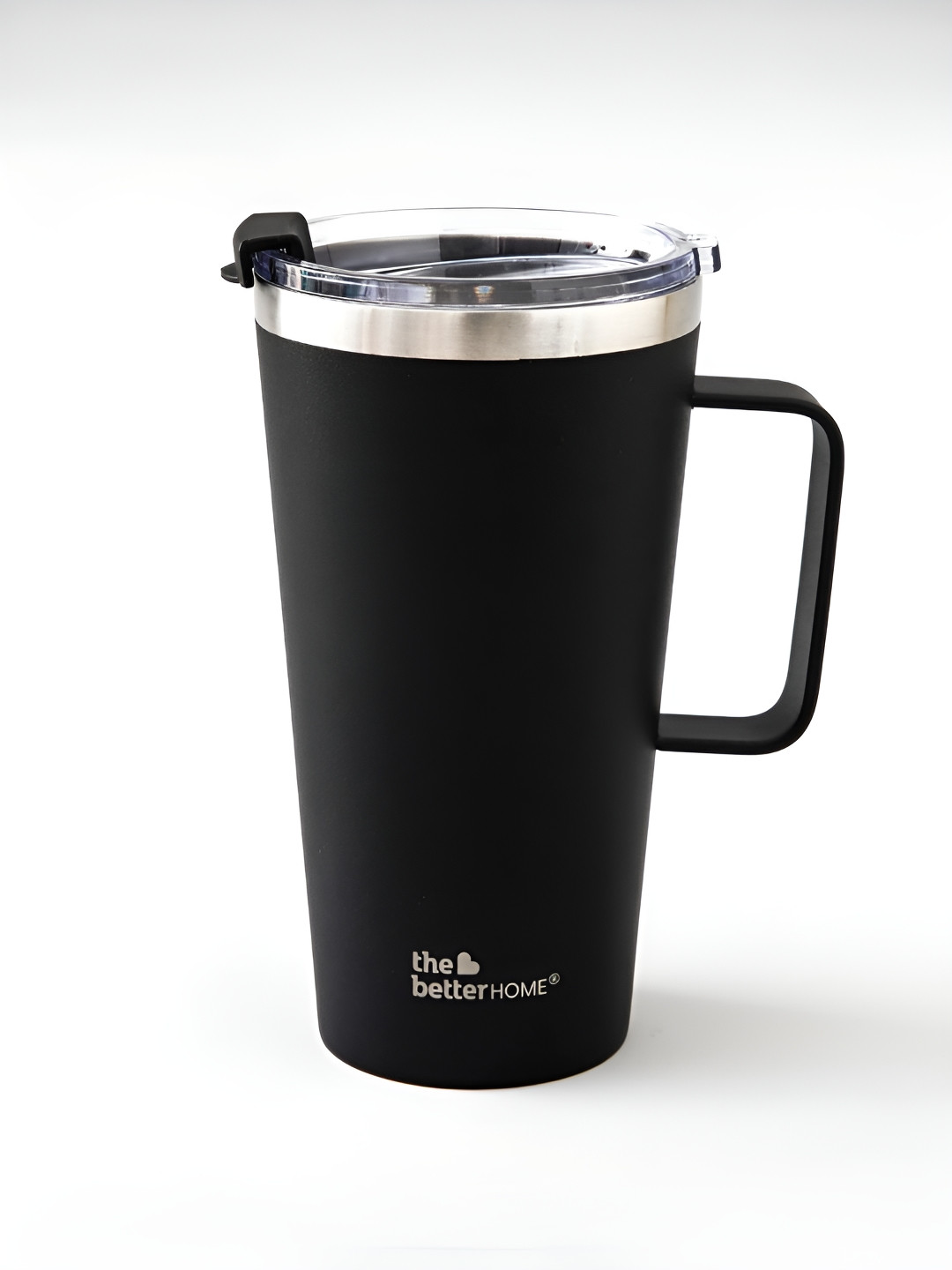 The Better Home Black Brand Logo Stainless Steel Double Wall Vacuum Flask - 450ml