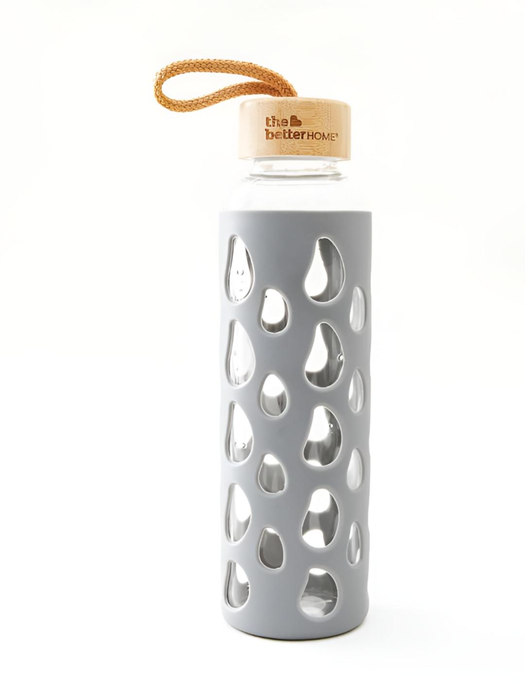 The Better Home Grey Glass Water Bottle 550ml