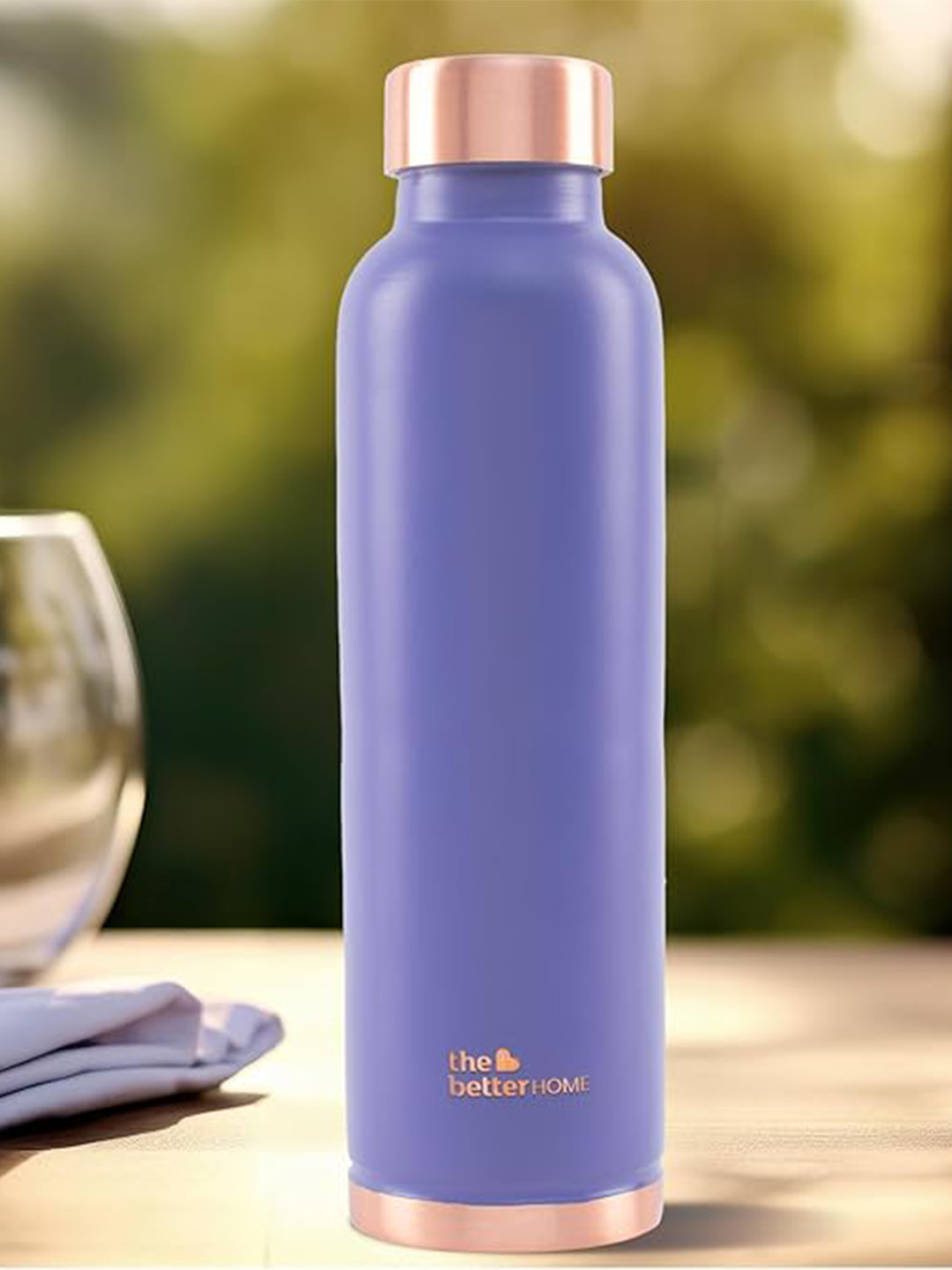 The Better Home Dr Copper Blue Brand Logo Copper Light-weight Flask - 1L