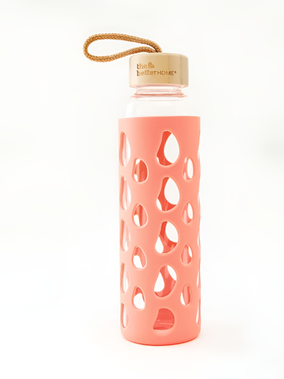 The Better Home Coral Glass Carrying Loop Water Bottle - 550ml