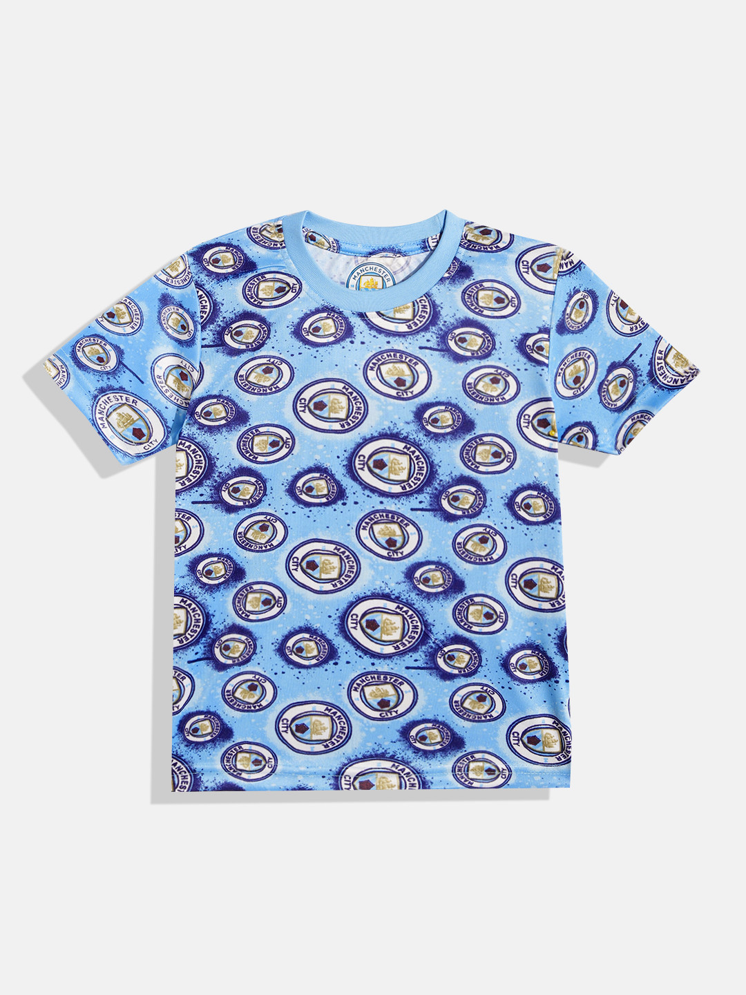 Eteenz Boys Manchester City Printed Premium Cotton T-shirt
