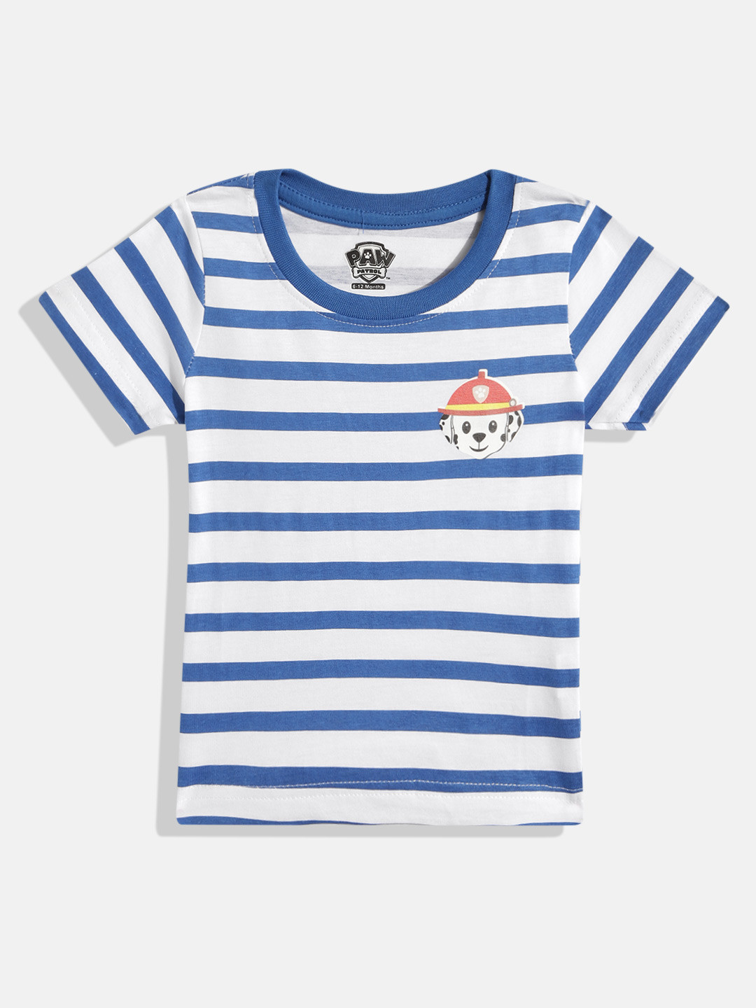 Eteenz Boys Paw Petrol Striped Premium Cotton T-shirt