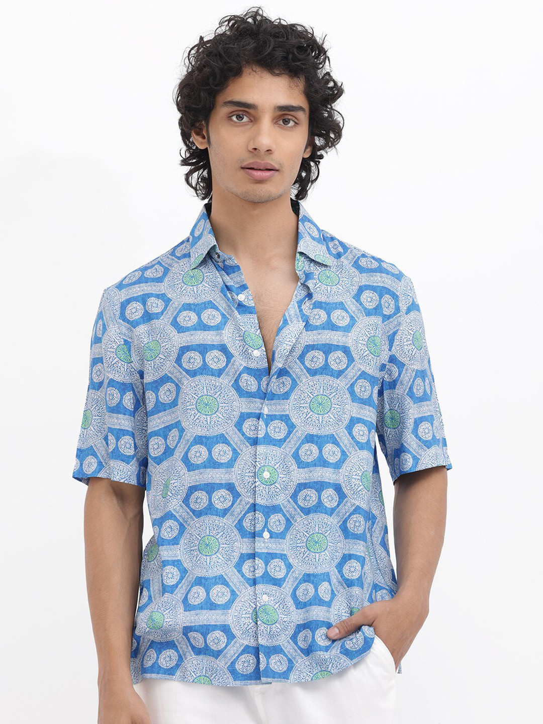 RARE RABBIT Men Tofiel Slim Fit Printed Shirt