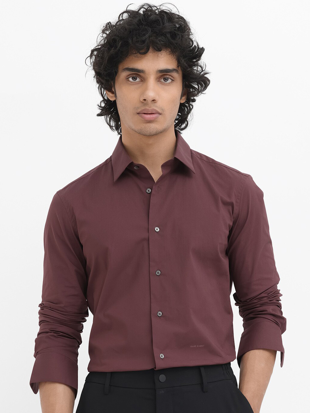 RARE RABBIT Men Neutron-8 Slim Fit Cotton Shirt