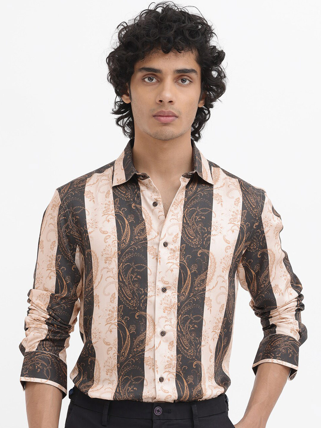 RARE RABBIT Men Faben Slim Fit Opaque Printed Shirt