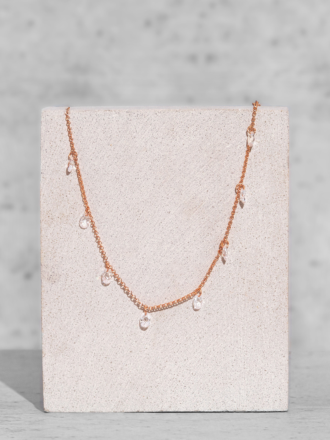 ORIONZ Sterling Silver Rose Gold-Plated Necklace