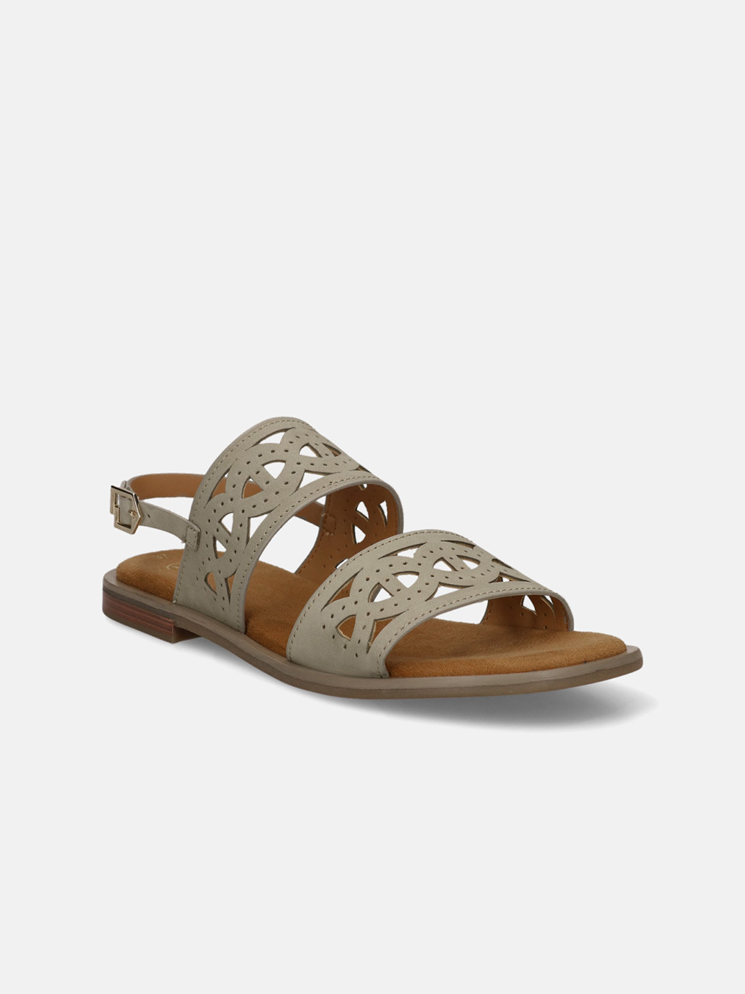 BAGATT Yasha Laser Cut Open Toe Flats