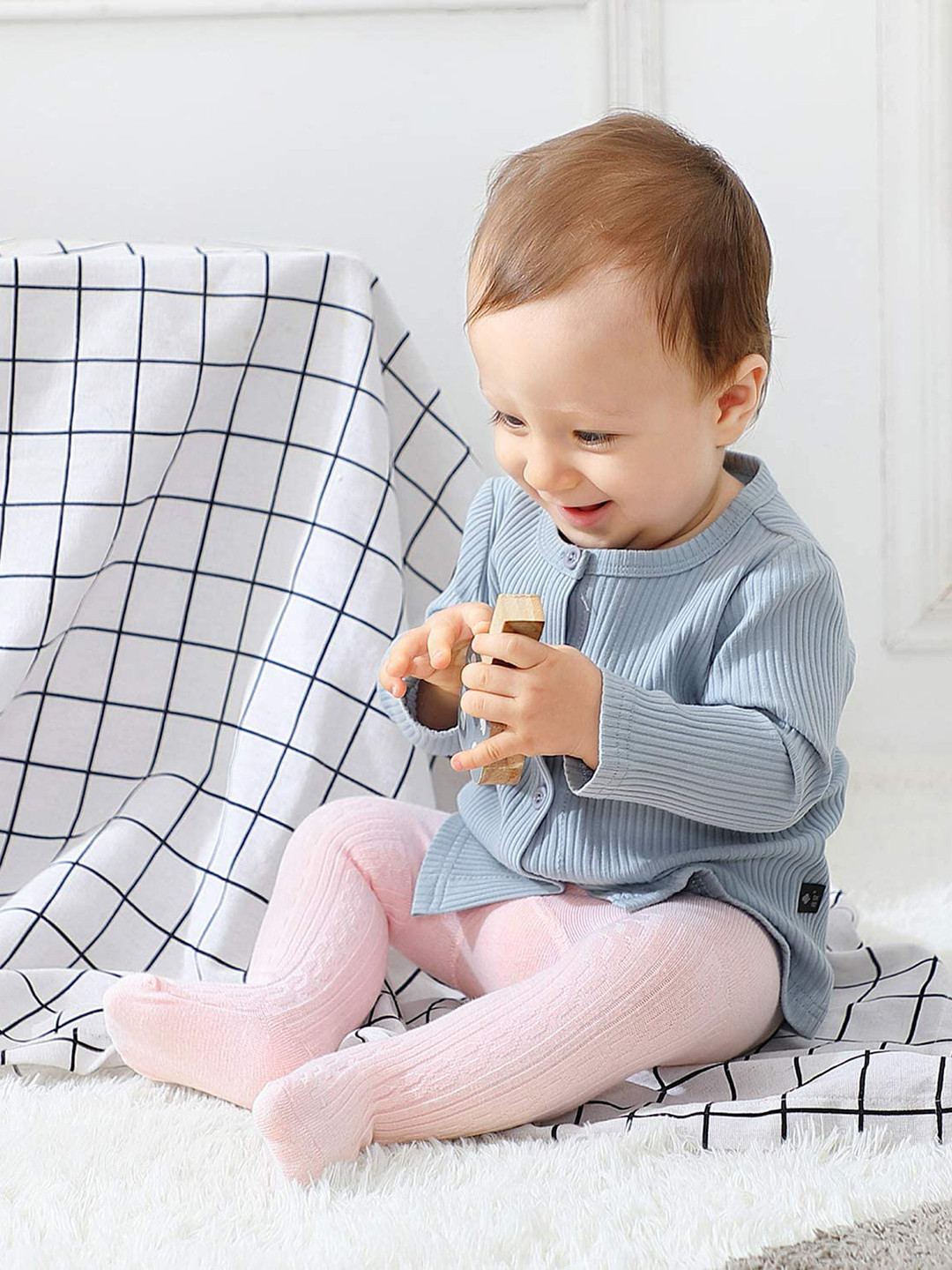 SYGA Infant Girls Self Designed Double Knitted Stockings