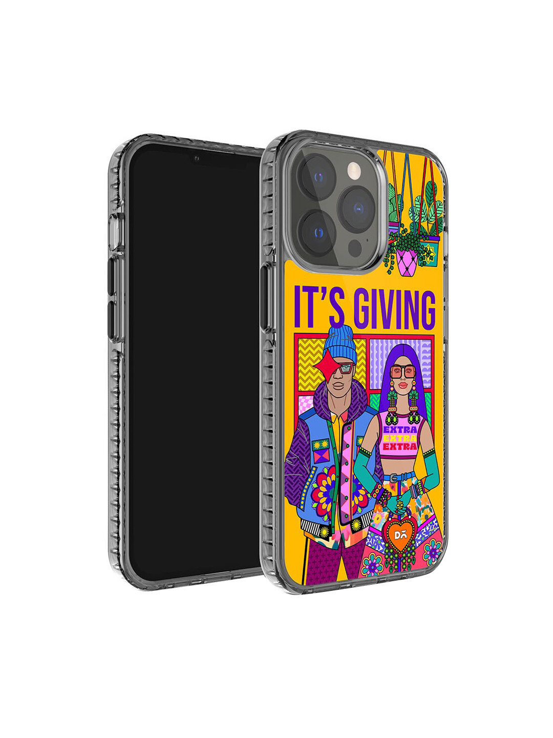 DailyObjects It's Giving Printed iPhone 15 Pro Super Slim Back Case
