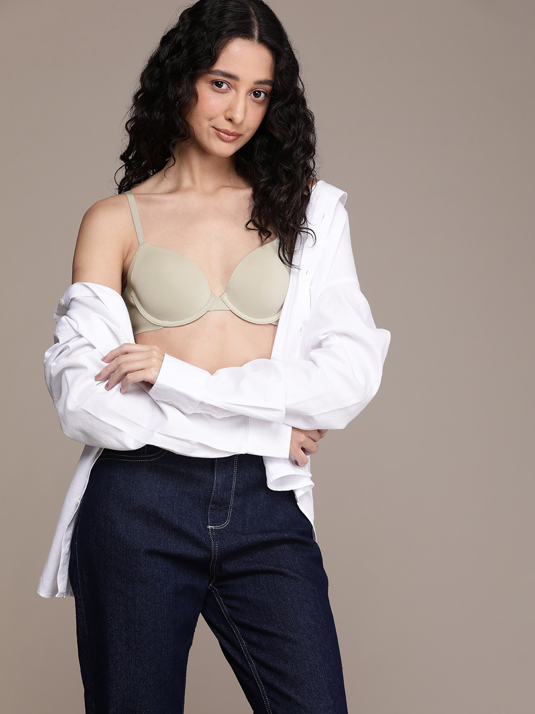 Calvin Klein Underwear Full Coverage Underwired Lightly Padded Plunge Bra QF7321ADLL5