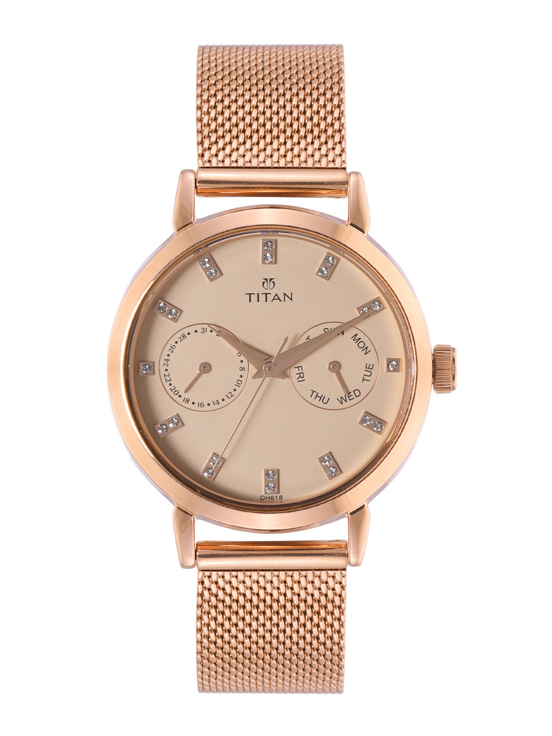 Titan Women Embellished Dial Analogue Multi Function Watch 2569WM04